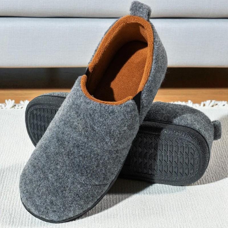 Pantuflas Cómodas para Hombre – Zapatos de Casa de Felpa con Memoria