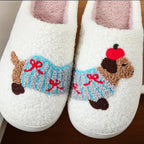 Pantuflas Suaves Dachshund Perro Salchicha para Mujer – Pantuflas de Felpa