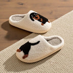Pantuflas para Mujer Dachshund – Pantuflas Suaves de Perro Salchicha para Interior