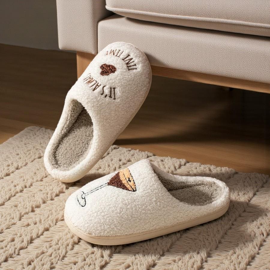 Pantuflas Espresso Martini – Pantuflas de Algodón Suave para Mujer